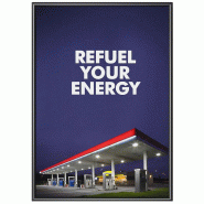 SHOWDOWN Displays Exposiciónate Cadre Clic-Clac Standard A0 Coins En Onglet 25 mm Noir KRA0G25C9005 - noir aluminium KRA0G25C9005