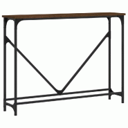 Table console chêne marron 102x22,5x75 cm bois d'ingénierie Modèle Atlas Logic Élite - 834134