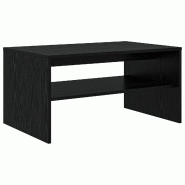VidaXL Table basse Chêne noir 80 x 50 x 40 cm Bois d'ingénierie Modèle Atlas Office Bois - 8000277