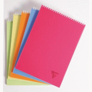 Clairefontaine Lot de 5 Bloc Linicolor Fresh format A4, 80 feuilles détachables 90 g/m² reliure intégrale, quadrillé 5x5 - 3329683286356