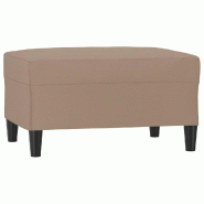 Décoshop26 - Repose-pieds rectangulaire en similicuir cappuccino – confortable et polyvalent – 70 × 55 cm DEC030116 - 3000257733161