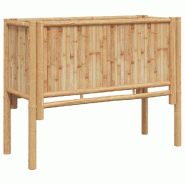 Helloshop26 - Jardinière moderne extérieur 90 x 35 x 70 cm avec design minimaliste durable en bambou marron 02_0058226 - marron Bambou 3000240468575