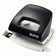 LEITZ Perforateur 2 trous NeXXt 5038, capacité 16 feuilles, coloris noir - noir métal 50380095
