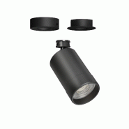 Projecteur Led Orientable Crown Base 25W Noir Mat, Angle Réglable 24°/60°, Température 2700K/3200K/4000K, Irc > 90 Par Beneito & Faure. Très Pro.