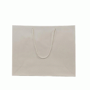 Sac kraft luxe à poignées papier blanc 30 x 25 x 10 cm par 15
