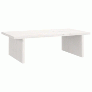 Support de moniteur 50 x 27 x 15 cm bois de pin solide blanc 02_0004441 - blanc Bois massif 3000200394142