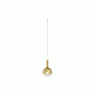 Suspension en verre borosilicate doré miroir teinté, douille E27, design moderne, câble réglable, diamètre 20 cm, IP20 - Perenz - doré 8554 OR
