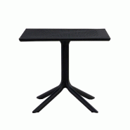 Table carrée Supra-tek polypropylène  80x80x75cm noir