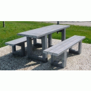 Table de pique-nique escapade / plastique-composite / 180 x 63 x 77 cm / livrée montée