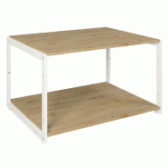 Table de présentation Cage blanc 105x80x60cm chêne clair
