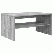 VidaXL Table basse Gris Sonoma 80 x 50 x 40 cm Bois d'ingénierie Modèle Atlas Office Pro Ultra - 8000281