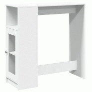 VidaXL Table de bar avec étagères blanc bois d'ingénierie Modèle Boréal Balcon Plus - 854364