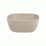 ADRIER - CC-0007-BEIG - (Pack de 6 unités) - Bol carré - 25 x 25 cm x 10 cm - Beige - beige plastique CC-0007-BEIG