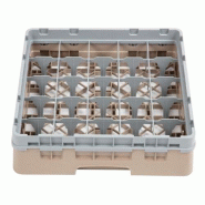 Cambro Panier à verres beige avec 25 compartiments hauteur de verre max. 9,2cm. Ce panier à verres offre - 0099511601431