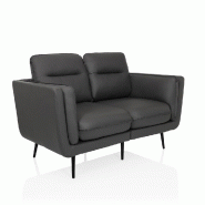Canapé lounge VINTALUX en similicuir 2 places rétro gris hjh LIVING - gris plastique 736523 Canapé lounge VINTALUX en similicuir 2 places rétro gris hjh LIVING - gris plastique 736523