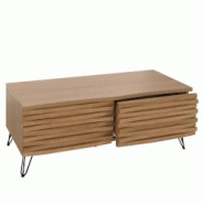 Décoshop26 - Table basse table de salon avec 2 tiroirs bois manguier et métal 46x110x55 cm 04_0008458 - 3000262573196 Décoshop26 - Table basse table de salon avec 2 tiroirs bois manguier et métal 46x110x55 cm 04_0008458 - 3000262573196