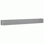 Helloshop26 - Jardinière moderne acier galvanisé 480 x 50 x 45 cm design industriel extérieur en acier gris clair 02_0059204 - gris acier 300024099