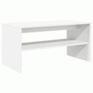 Helloshop26 - Meuble TV design moderne fonctionnel table basse 60 x 40 x 40 cm en bois d'ingénierie blanc 02_0051219 - blanc Bois massif 3000236803977