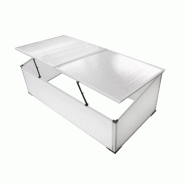 Helloshop26 - Serre froide à 2 couvercles pour jardin 110 x 55 x 41 cm résistante aux UV et à la chaleur en polycarbonate 02_0045831 - aluminium 30