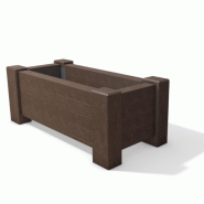 Jardinière Muscari Marron en plastique recyclé 130x60cm - Livré monté_0