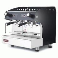 Pack machine à café 2 groupes semi-automatique noir avec adoucisseur 8 l - COMPACT/2PB_DVA8