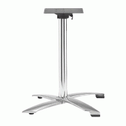 Piètement pliant Ugine Ht73 en alu brillant p. Table extérieure 70x70,Ø70cm maxi