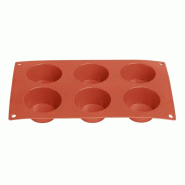 Plaque de 6 moules à gâteau rond en silicone - VOGUE - 5050984805110