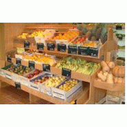 Présentoir fruits et légumes : solution îlot Présentoir fruits et légumes : solution îlot