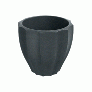 Prosperplast - Pot en polyéthylène rotomoulé 11 L Ø40x36 cm, graphite - Rona Round ETHICK - gris ZA6304