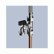 Robinet de repiquage M/F 12x17 - Sortie M 20x27 - Laiton avec vanne 1/4 de tour Robinet de repiquage M/F 12x17 - Sortie M 20x27 - Laiton avec vanne 1/4 de tour