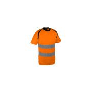 T-shirt orange. 100% polyester bird-eye.150 gm2.