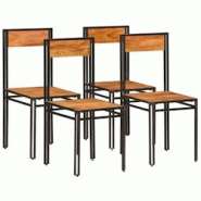VidaXL Chaises à Manger Lot De 4 Bois D Acacia Massif - 8718475735373 VidaXL Chaises à Manger Lot De 4 Bois D Acacia Massif - 8718475735373