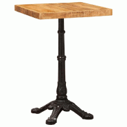 VidaXL Table bistrot Marron 50 x 50 x 76 cm Bois de mangue massif Modèle Helios Luna Élite - 42013025