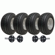 20.5x8.00-10 Twin Axle Trailer Kit High Speed Road Legal Wheels Stub Axle 750kgs 20.5x8.00-10 Twin Axle Trailer Kit High Speed Road Legal Wheels Stub Axle 750kgs