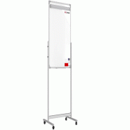 ALLboards Chevalet de Conférence Mobile Double Face 100x70cm sur Roulettes, Hauteur Réglable - FL4DS