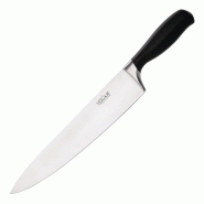 Couteau de cuisinier Soft Grip 255 mm - Vogue - lame effilée en acier inoxydable et manche ergonomique Couteau de cuisinier Soft Grip 255 mm - Vogue - lame effilée en acier inoxydable et manche ergonomique