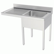 EURAST - Evier avec support 1 égouttoir et 1 cuve 600x500x300 - 1400x700x850 mm - 2152I417 - inox 2152I417 EURAST - Evier avec support 1 égouttoir et 1 cuve 600x500x300 - 1400x700x850 mm - 2152I417 - inox 2152I417