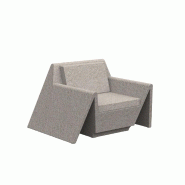 Fauteuil lounge REST - écru granit