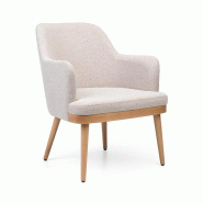 Lounge intérieur - Fauteuil lounge avec pieds en bois, teinte et revêtement au choix - Kelly Mass_0