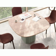 Table de réunion modulaire Xut carrée - pieds en aluminium - Akaba
