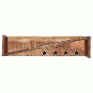 SIT Möbel Porte-manteau mural | 4 crochets, 1 tablette inclinée | Manguier massif, naturel | L 90 x P 20 x H 20 cm - marron multi-matériau 19000-53 SIT Möbel Porte-manteau mural | 4 crochets, 1 tablette inclinée | Manguier massif, naturel | L 90 x P 20 x H 20 cm - marron multi-matériau 19000-53