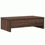 Support de moniteur table meuble bureau avec tiroirs bois d'ingénierie marron 02_0044938 - marron Bois massif 3000220386332