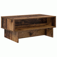 VidaXL Table basse Bois ancien 80 x 46 x 35 cm Bois d'ingénierie Modèle Atlas Line Plus - 8000226