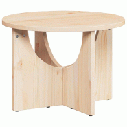 VidaXL Table basse Naturel 50 x 50 x 35 cm Bois massif en pin Modèle Eclipse Concept - 873529