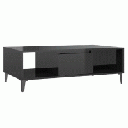 VidaXL Table basse noir brillant 103,5x60x35 cm bois d'ingénierie Modèle Atlas Master Nordique - 806029