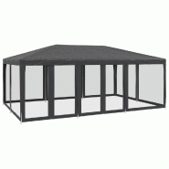 VidaXL Tente de fête avec 10 parois latérales maille anthracite 6x4 m Modèle AbriFuture 385 - noir 4010069