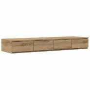 VidaXL Tiroirs de lit avec tiroir Chêne artisanal 120 x 36,5 x 16,5 cm Modèle Bois Naturel Nature - 866946