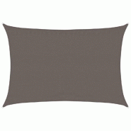 VidaXL Voile d'ombrage 160 g/m² Anthracite 3,5x5 m PEHD Modèle Patio Alpha Prime - noir 311077