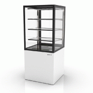 Vitrine neutre INTEGRA sur base - 600 mm - 4 niveaux - H1400 mm - IN60/80-140N | Sayl Barcelona - Accès arrière, 1400