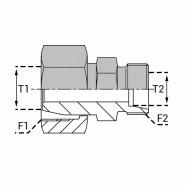 Adaptateur de réduction - Pré-serti - FTUM 08S/06S NE - Tube 8.0mm - Filetage 16X150 - Tube 6.0mm - Filetage 14X150_0